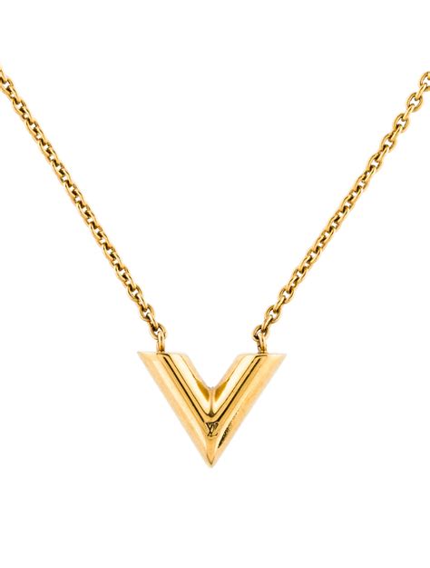 louis vuitton v necklace price|Essential V necklace .